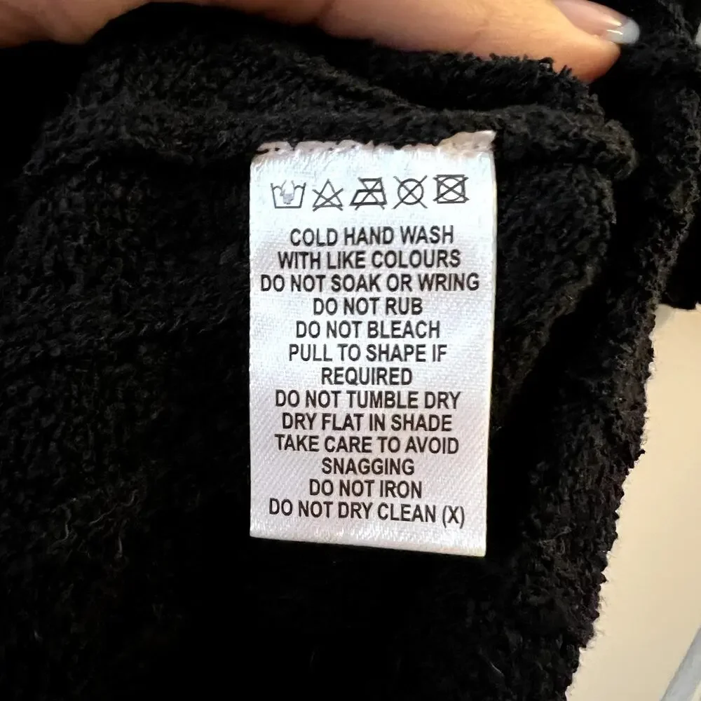 Meshki Stefania Off Shoulder Knit Midi Long Sleeve Dress Black size M New - Picture 6 of 7